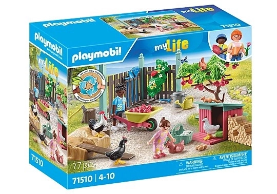 Kleine Hühnerfarm im Garten Tiny House Playmobil Set