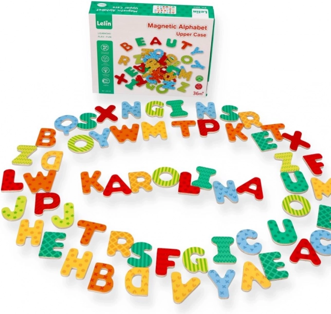 Neues magnetisches Alphabet - Holzbuchstaben