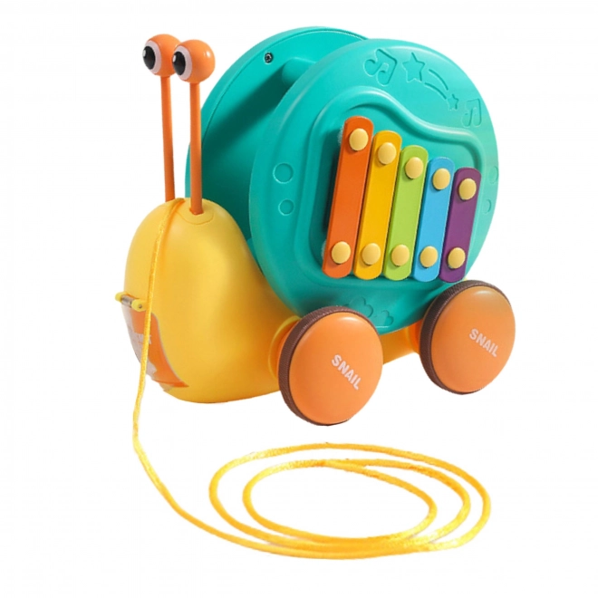 Woopie 4-in-1 Ziehspielzeug Schnecke mit Xylophon und Sensorik