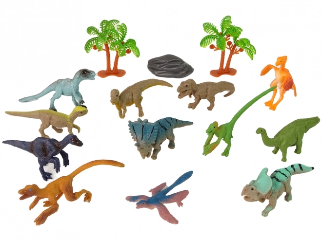Satz Tiere Dinosaurier Figuren 12 Stk. Zubehör in Röhre