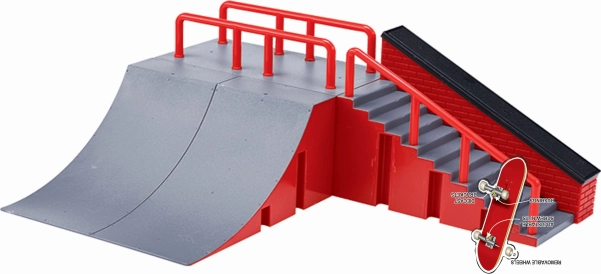 Fingerboard-Set mit Rampe und Treppe