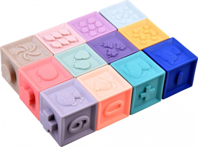 Satz weicher Gummiwürfel PIXINO mit Textur
