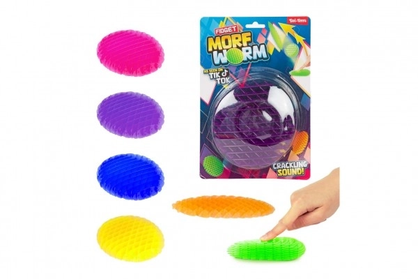 Antistress Fidget Wurm 13cm - Buntes Spielzeug