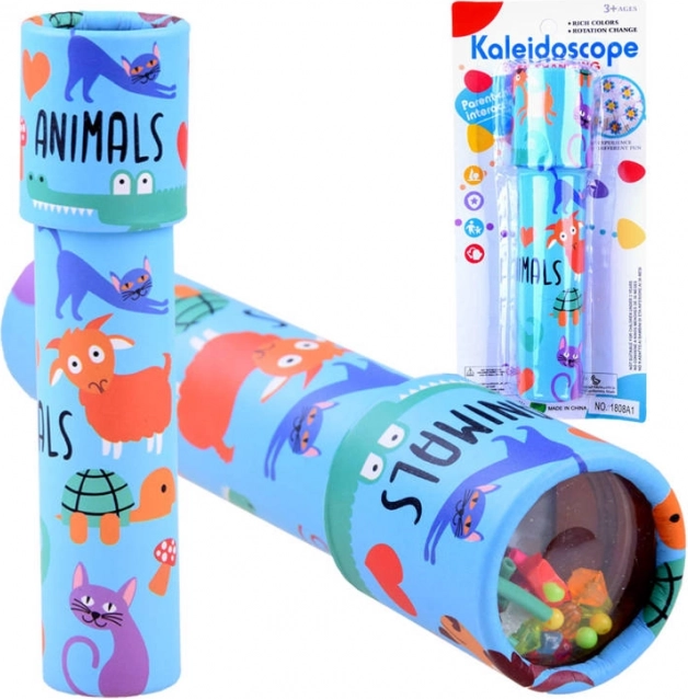 Großes Kaleidoskop für Kinder, drehbar – Blau