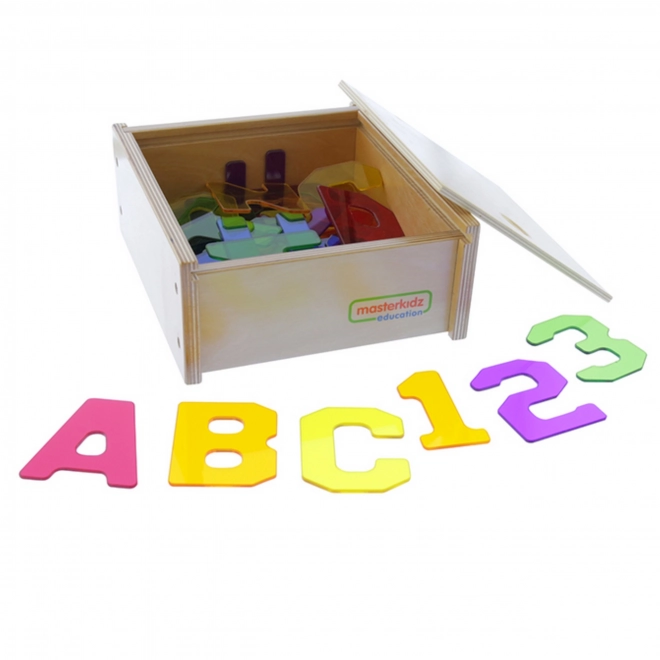 Transparente Montessori Buchstaben und Zahlen Set