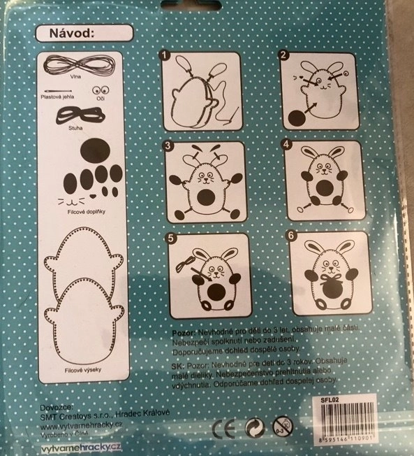 Kreativ-Set Häschen Nähset für Kinder