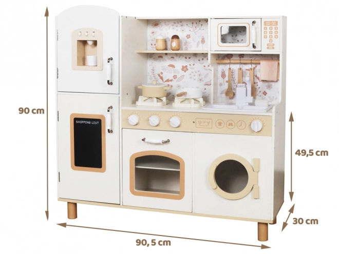 Schöne große hölzerne Kinderküche Waschmaschine mit Kühlschrank ZA5271