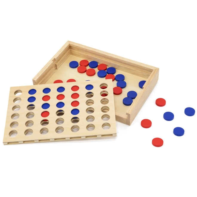Holzspiel 4 in einer Reihe