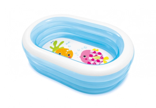 Intex Ovaler Aufblasbarer Pool mit Wasserwelt-Design