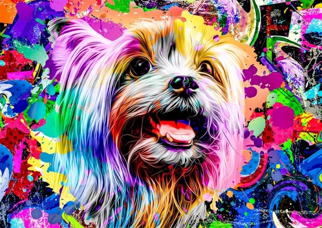 Holzpuzzle Pop Art Yorkshire Terrier