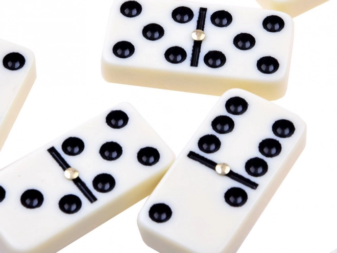 Elegantes Domino Spiel im Lederbox