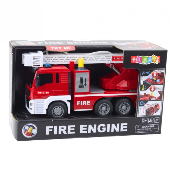 Feuerwehrauto mit ausfahrbarem Arm, Wasser, Licht und Geräusche