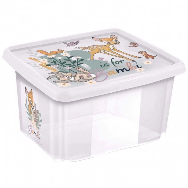 Praktische Aufbewahrungsbox Bambi mit Deckel 24L Transparent