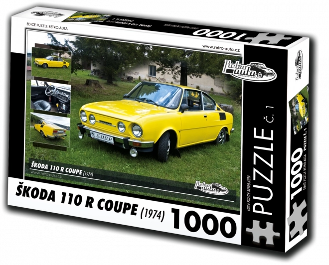 Puzzle Retro-Autos - ŠKODA 110 R Coupe (1974) 1000 Teile