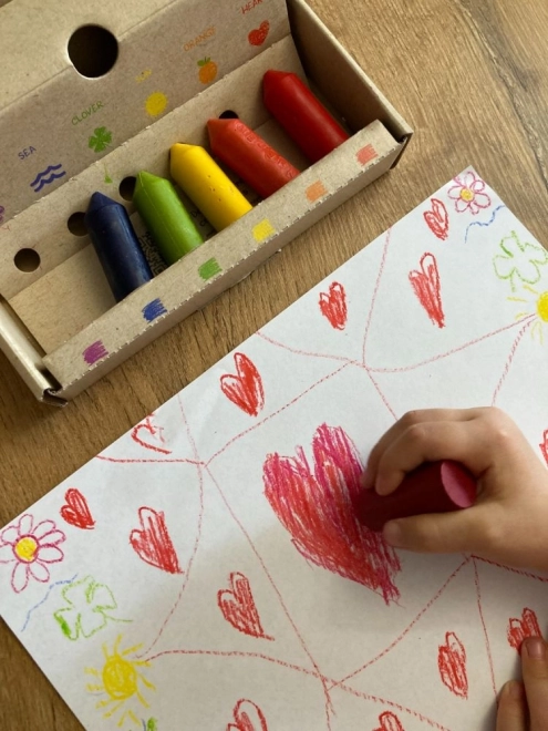 Ökologische Wachsmalstifte Junior 6 Stk