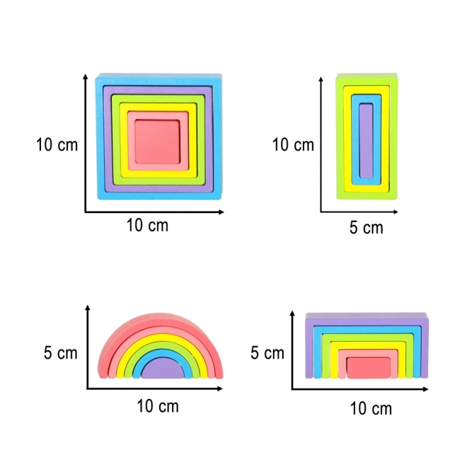 Holzbausteine Montessori Regenbogen Puzzle