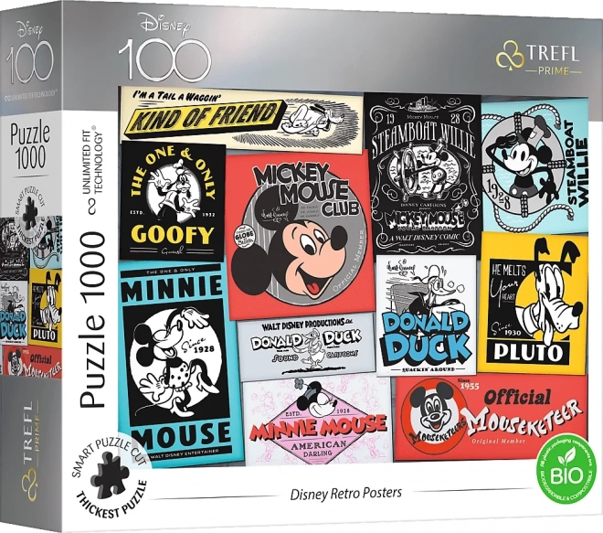 Puzzle Disney 100 Jahre Retro Plakate 1000 Teile