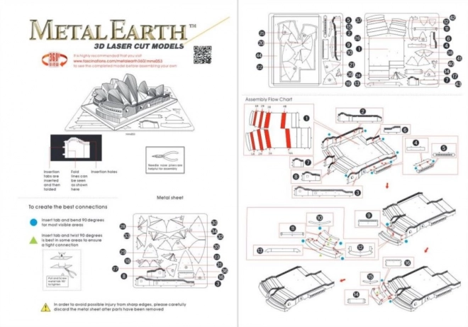 3D-Puzzle Opernhaus Sydney von Metal Earth