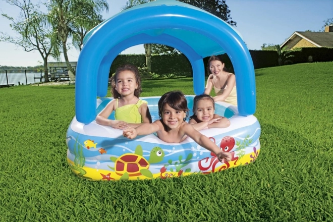 Bestway aufblasbarer Kinderpool mit Sonnendach