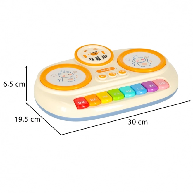 Interaktives Kinderklavier Orgel pädagogisch beige