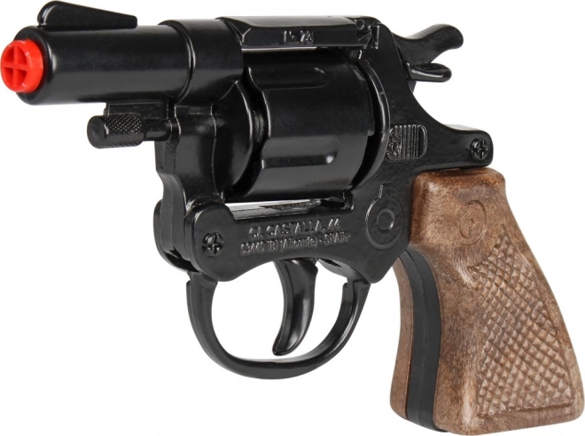 Polizei Revolver 8 Schuss aus Metall in Schwarz