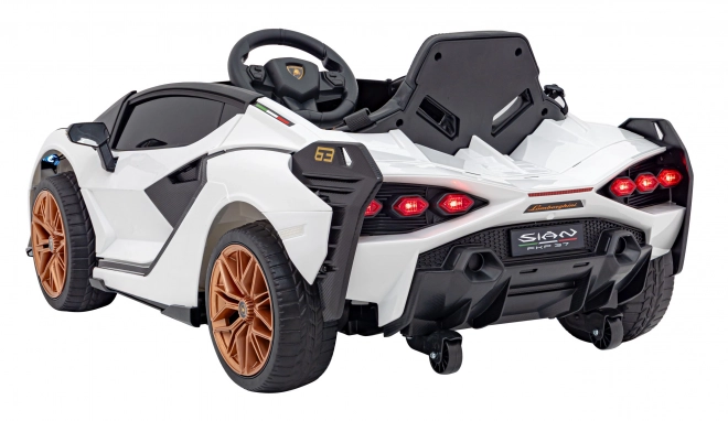 Lamborghini SIAN Kinderauto mit Batterie und Fernbedienung – Weiß