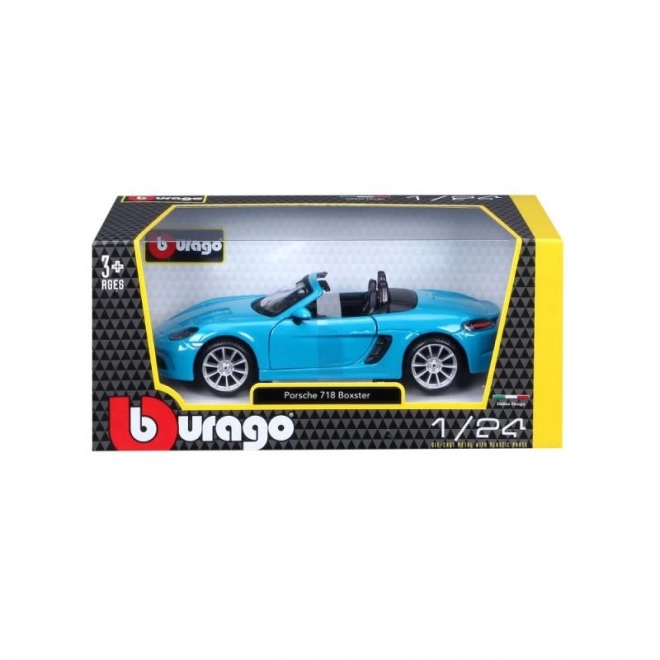 Bburago Porsche 718 Boxster Modellauto Blau