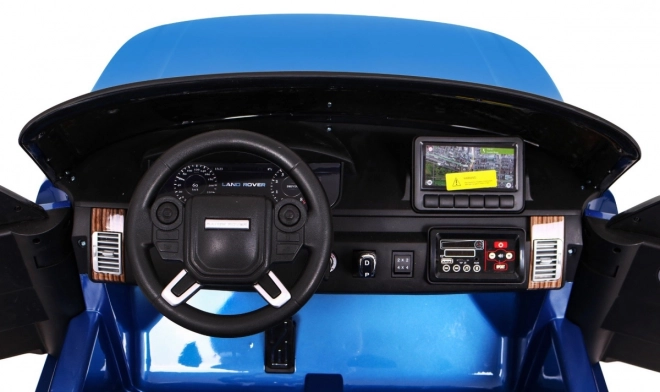 Range Rover HSE Lackiertes Auto für 2 Kinder Blau + Fernbedienung + 5-Punkt-Gurt + Audio-Panel + LED-Licht
