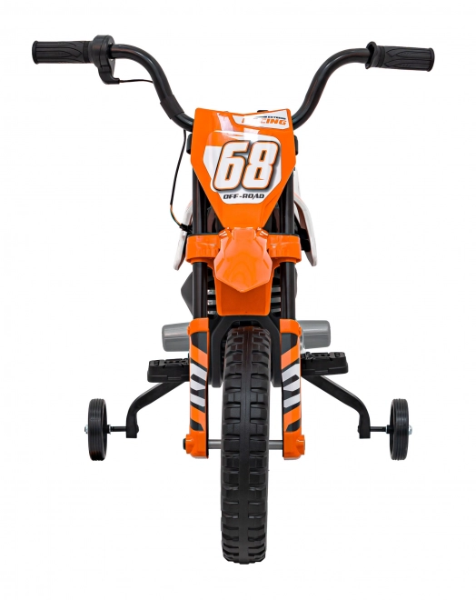 Kinderfahrt auf dem Motorrad PANTONE 361C Orange mit EVA-Rädern und Audiopanel