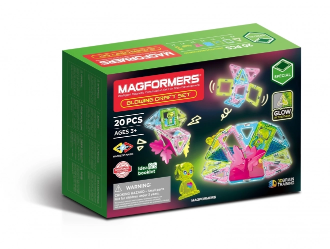 Magnetische Bausteine Glowing Craft 20 Stück