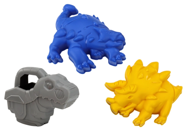 Gießkanne und Förmchen in Dinosaurierform