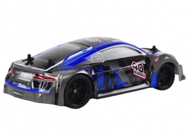 Zuverlässiges RC-Auto mit Gummirädern für Driften Blau