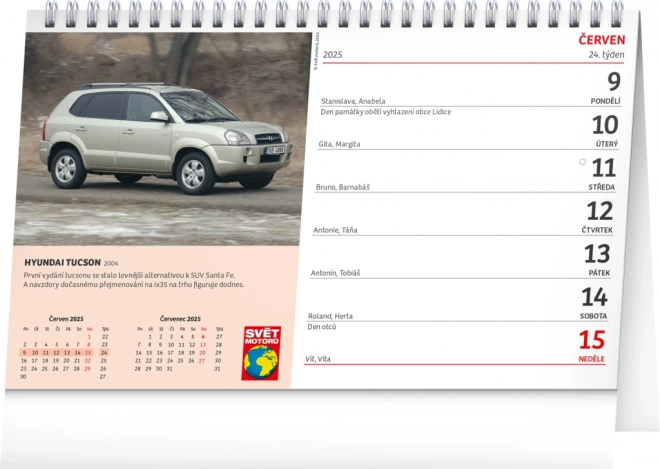 Tischkalender Svět motorů 2025