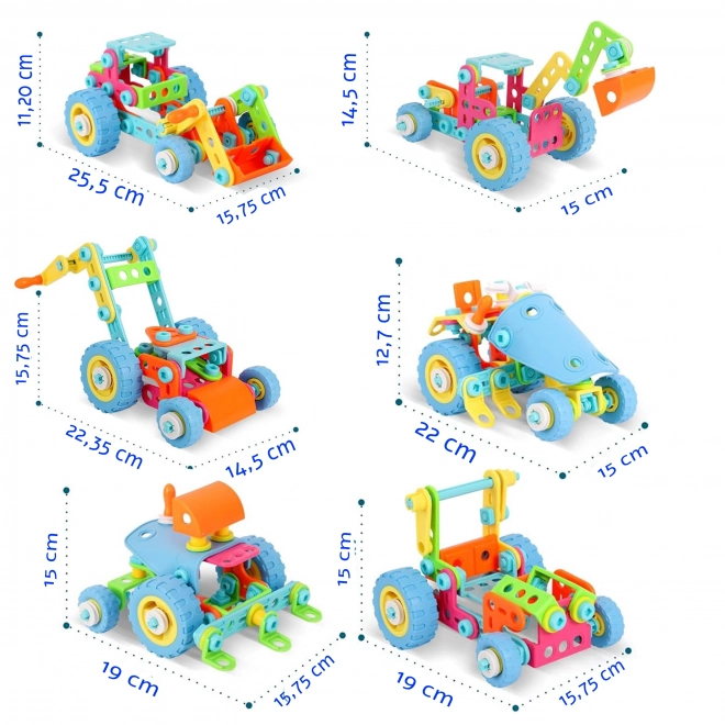 Konstruktionsset Fahrzeuge für Kinder 6v1