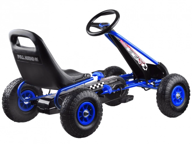 Gokart Formel 01 mit Pumpgummireifen – blau