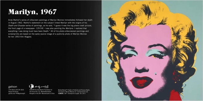 Posierbares Holzpuzzle Andy Warhol Marilyn