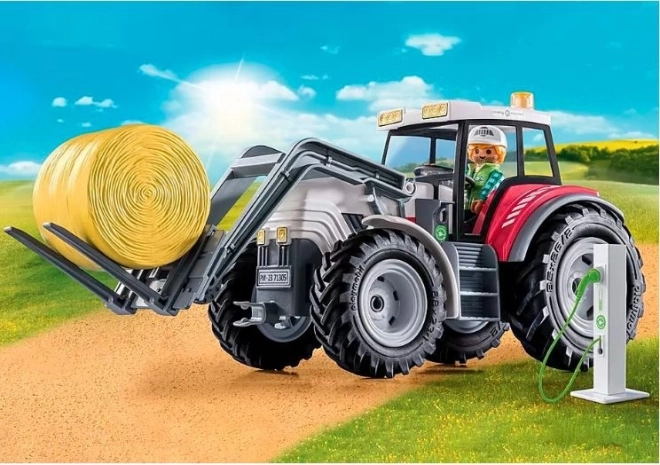 Großer elektrischer Traktor mit PLAYMOBIL-Figuren