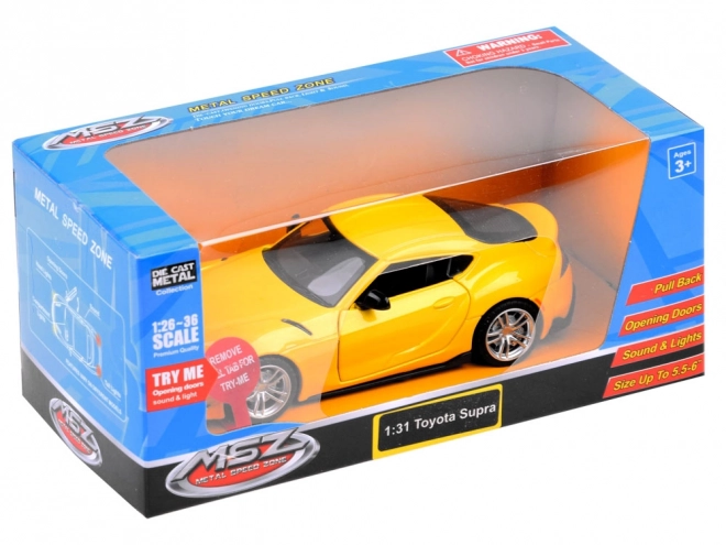 Metallisches Spielzeugauto Toyota GR Supra 1:31