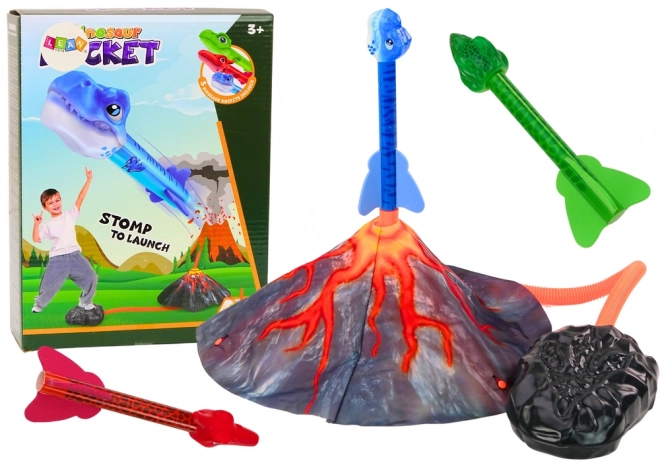 Spielset Vulkanausbruch Dino Raketenwerfer