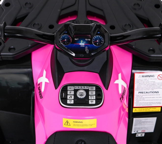 Quad XT-Geschwindigkeit für Kinder Pink + 4x4 + EVA + Langsamer Start + MP3-Radio + LED-Diode