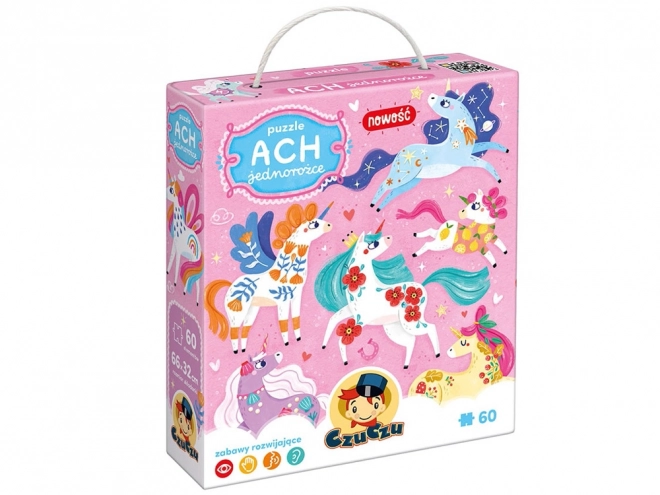 Puzzle Ach Einhörner 60 Teile