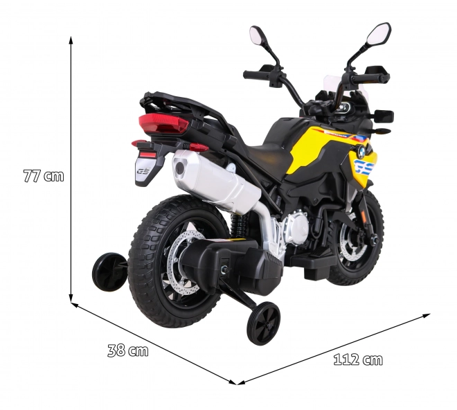 Kindermotorrad BMW F850 GS mit Batterie Gelb