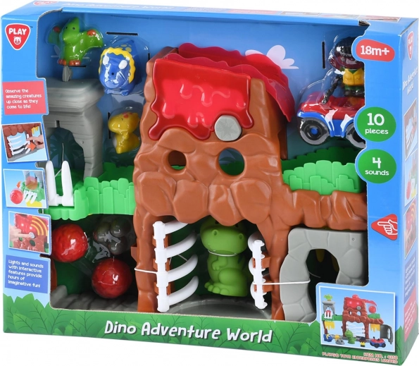 Abenteuerset Dinosaurierwelt mit Geräuschen und Lichtern