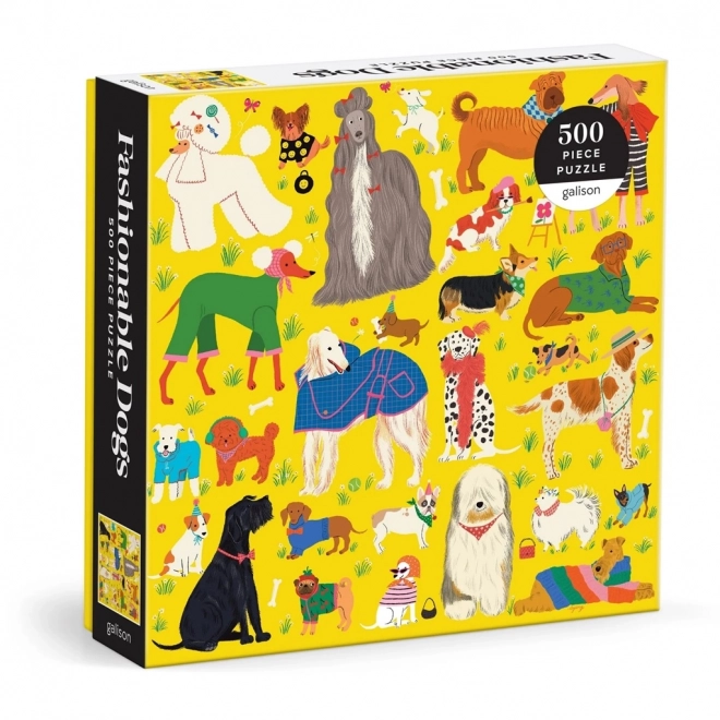 Galison Puzzle Stilvolle Hunde 500 Teile