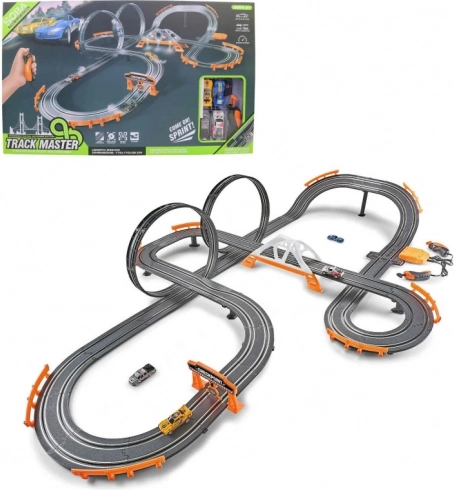 Autorennbahn mit Adapter und Batterie für Kinder 6+