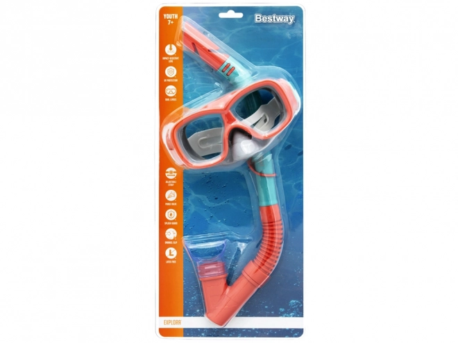 Bestway Hydro Swim Schnorchel-Masken-Set für Kinder – rot