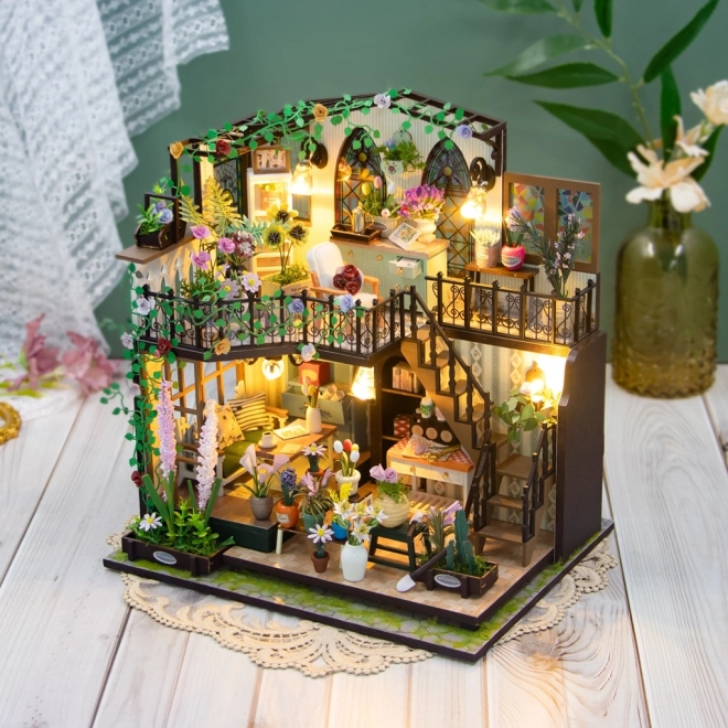 Miniaturhaus von Darcys Blumendomizil