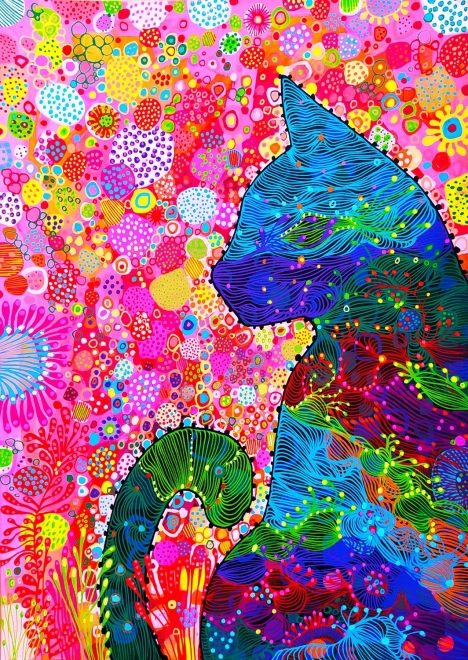 ENJOY Puzzle Wandernde Katze 1500 Teile