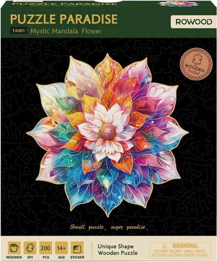 Holzpuzzle Blumenmandala