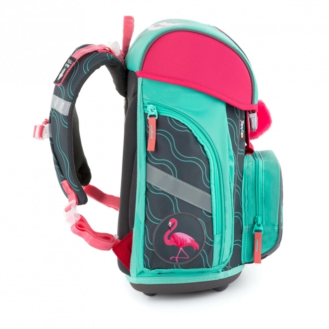 Schulrucksack Premium Flamingo